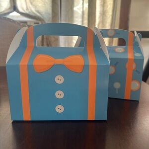 12pc Blippi Blue and Orange Goody Boxes for Birthday Parties
